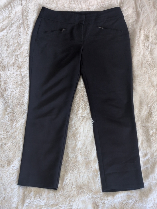 Ann Taylor Pants - Ann Taylor Straight-Leg Navy Pull-On Pants